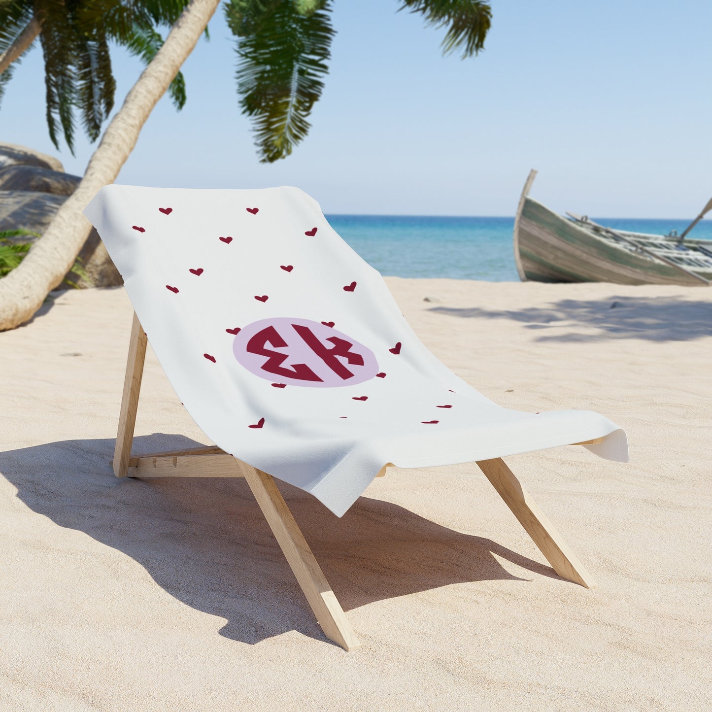Sigma Kappa Heart Beach Towel - Ivy Society