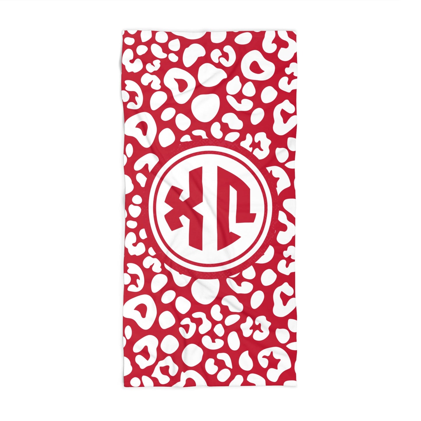Chi Omega Leopard Beach Towel - Ivy Society