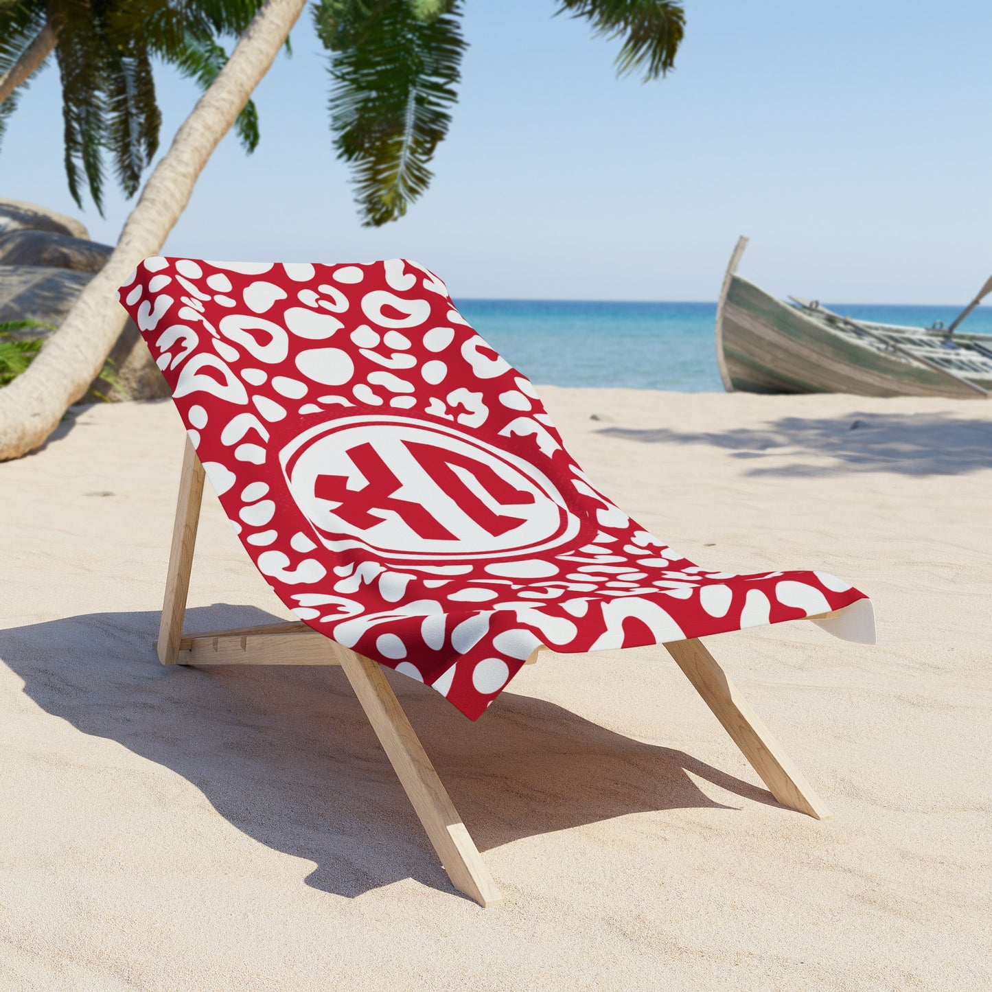 Chi Omega Leopard Beach Towel - Ivy Society