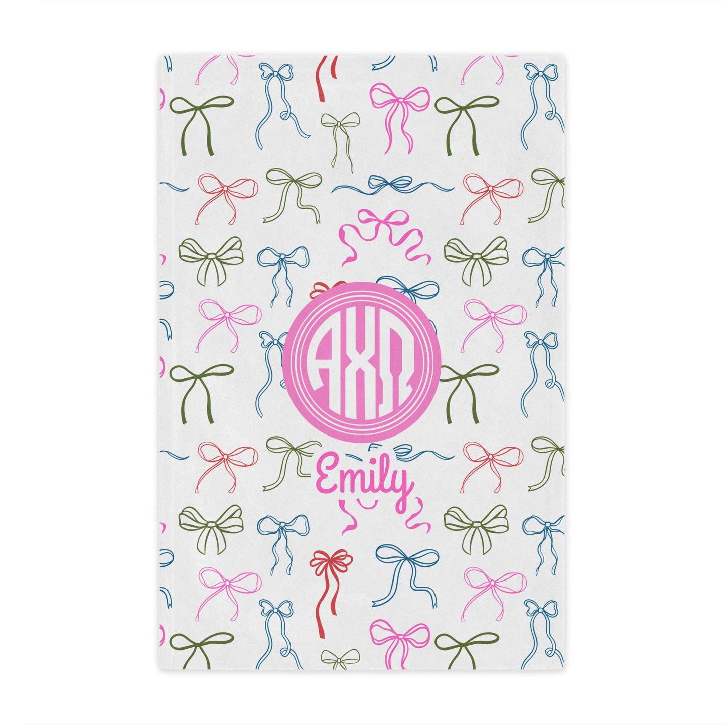 Alpha Chi Omega Personalized Bow Blanket - Ivy Society