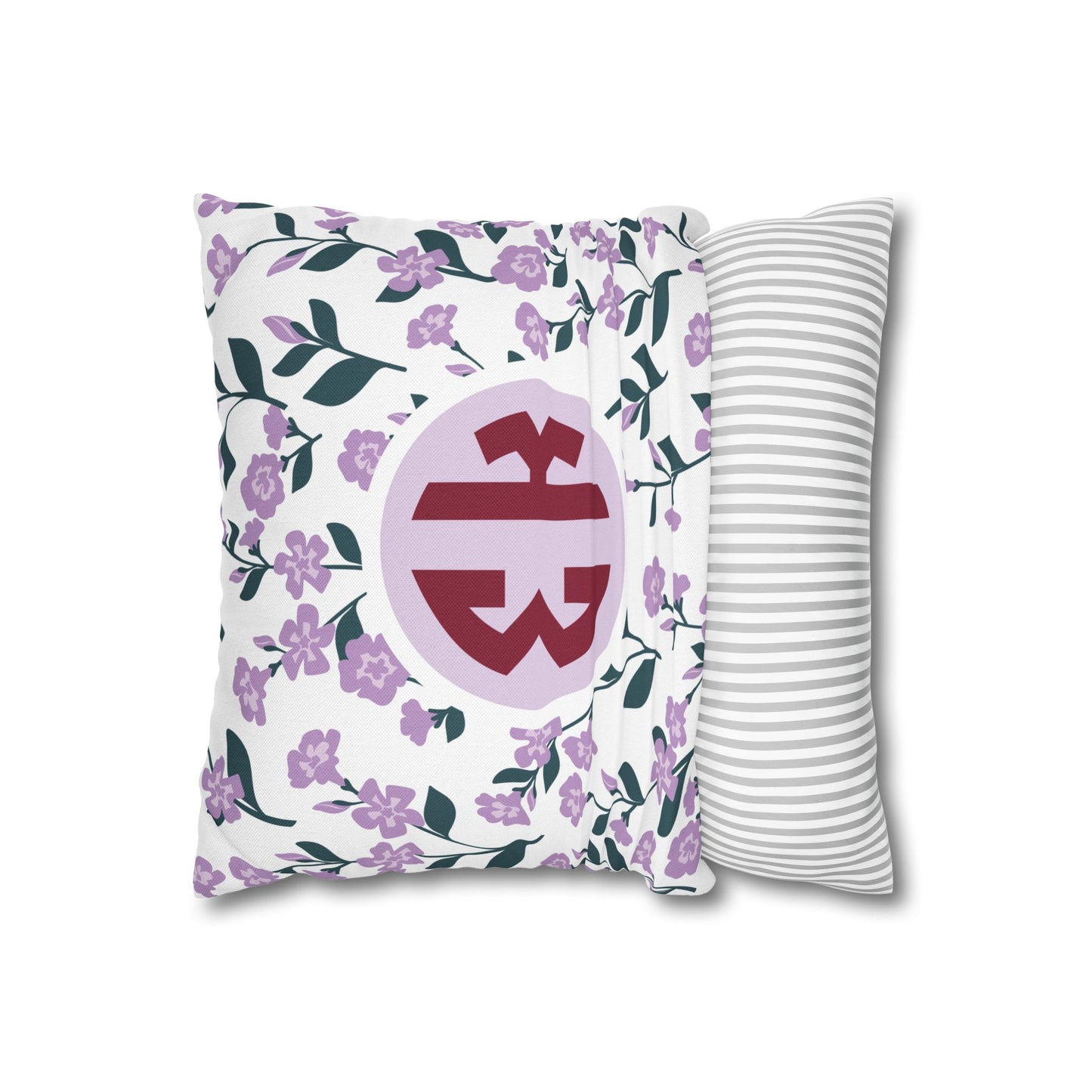 Sigma Kappa Floral Throw Pillow Cover - Ivy Society