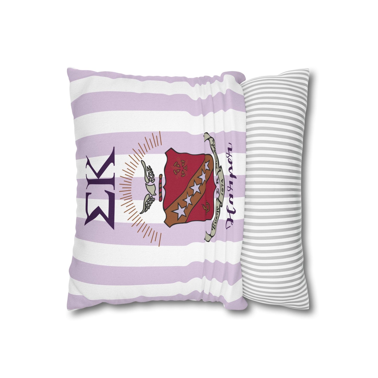 Sigma Kappa Personalized Crest Throw Pillow Cover - Ivy Society