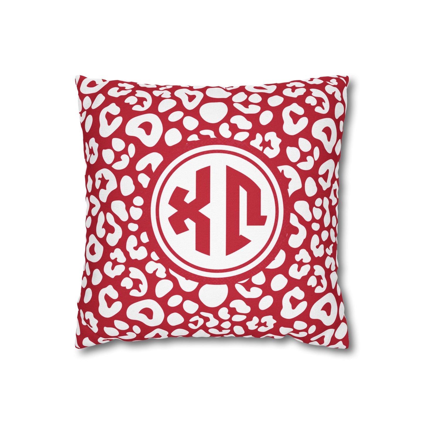 Chi Omega Leopard Throw Pillow Cover - Ivy Society