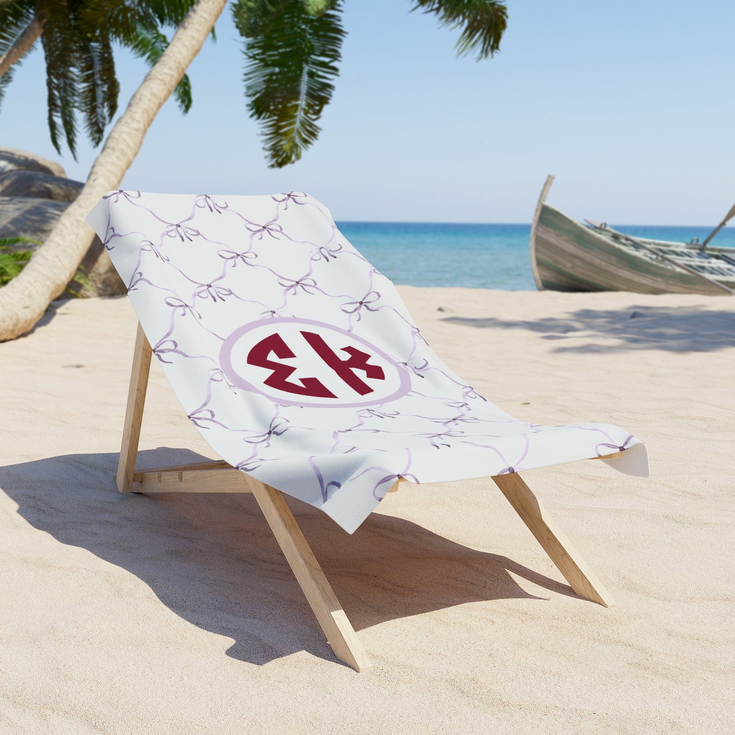 Sigma Kappa Bow Beach Towel - Ivy Society