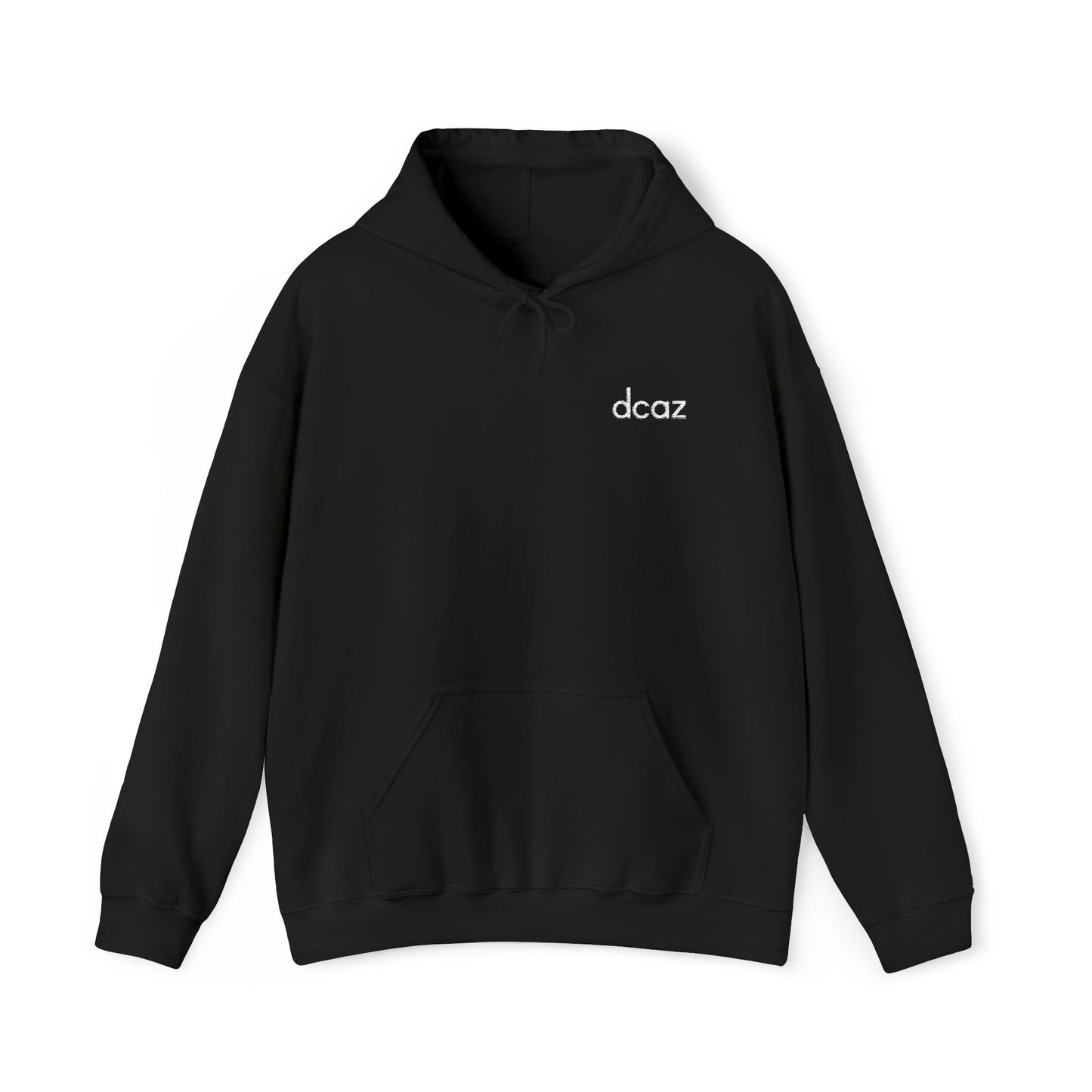DCAZ Embroidered White Logo Hoodie - Ivy Society