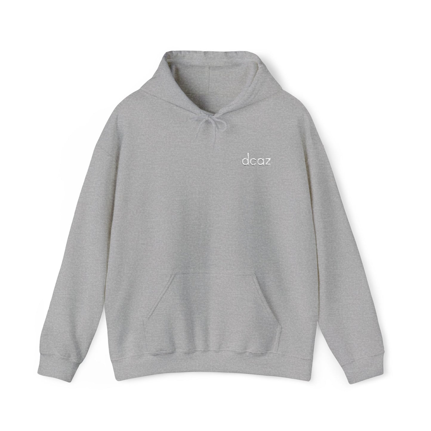 DCAZ Embroidered White Logo Hoodie - Ivy Society