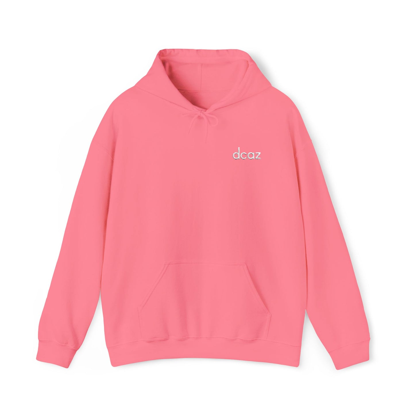 DCAZ Embroidered White Logo Hoodie - Ivy Society