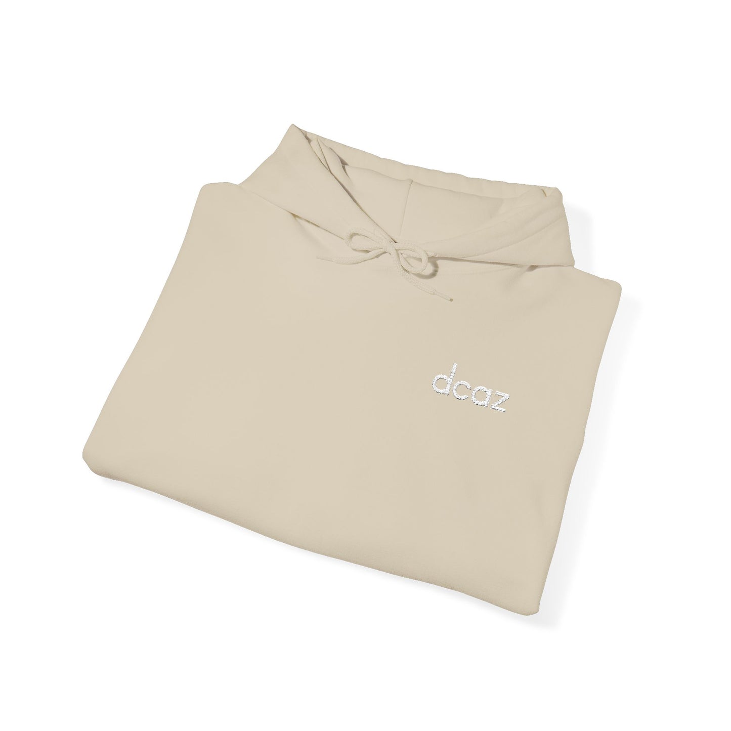 DCAZ Embroidered White Logo Hoodie - Ivy Society