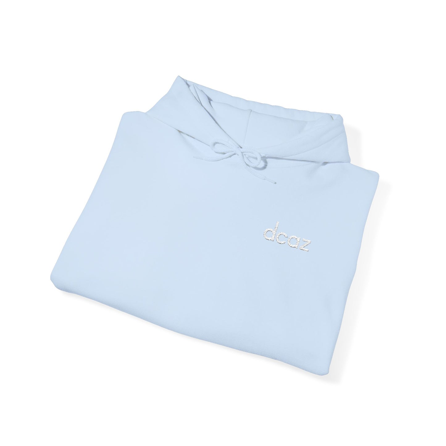 DCAZ Embroidered White Logo Hoodie - Ivy Society