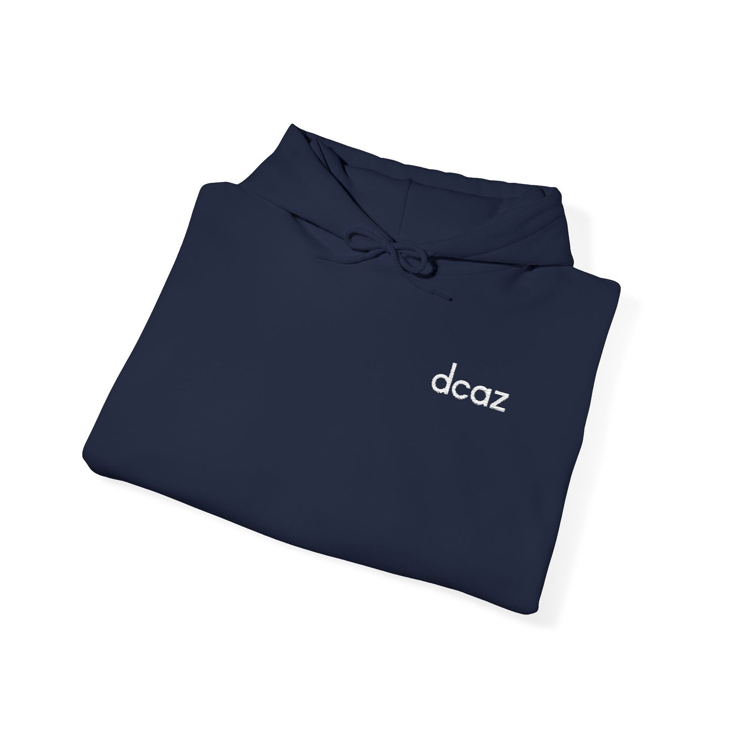 DCAZ Embroidered White Logo Hoodie - Ivy Society