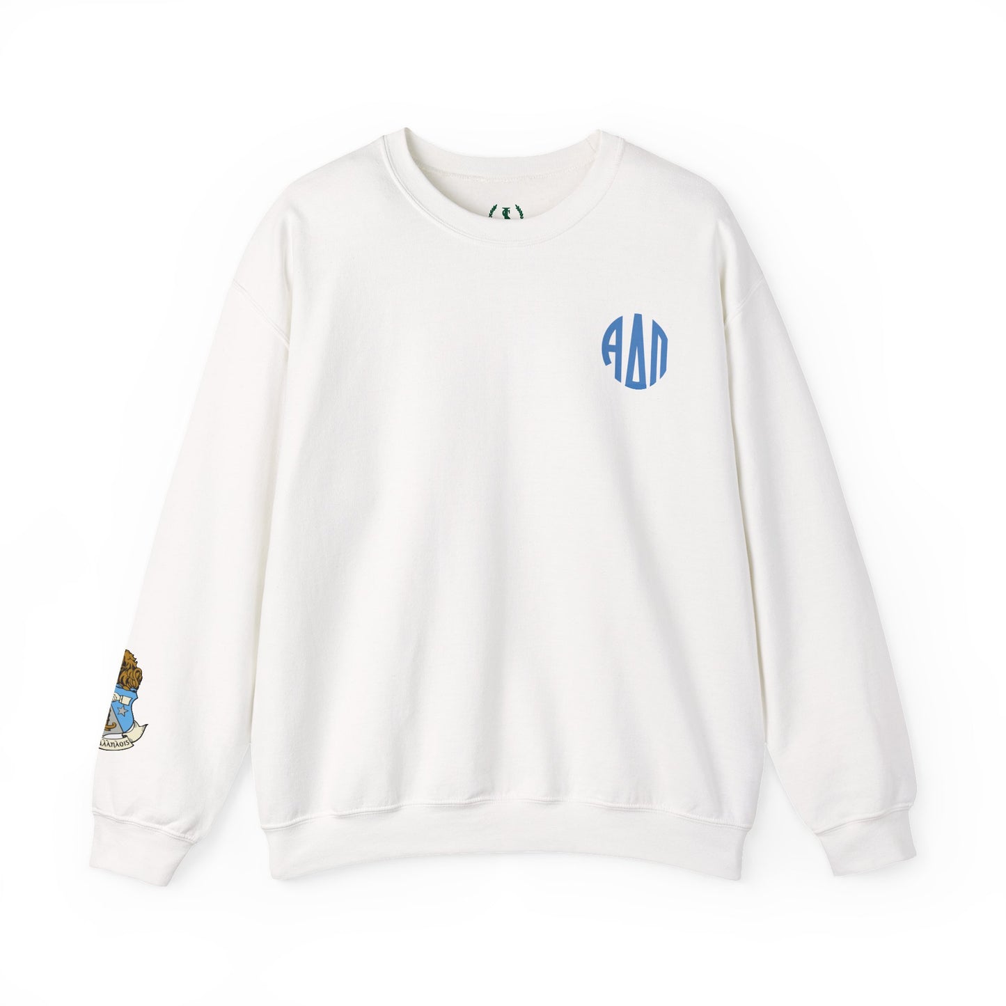 Alpha Delta Pi Monogram Crest Sleeve Sweatshirt - Ivy Society