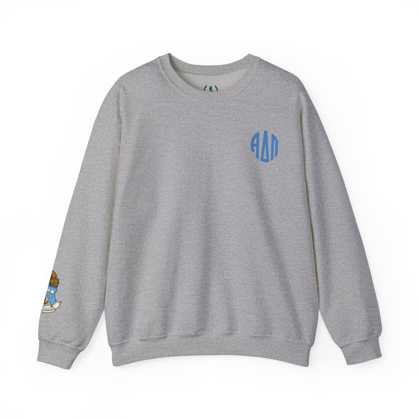 Alpha Delta Pi Monogram Crest Sleeve Sweatshirt - Ivy Society