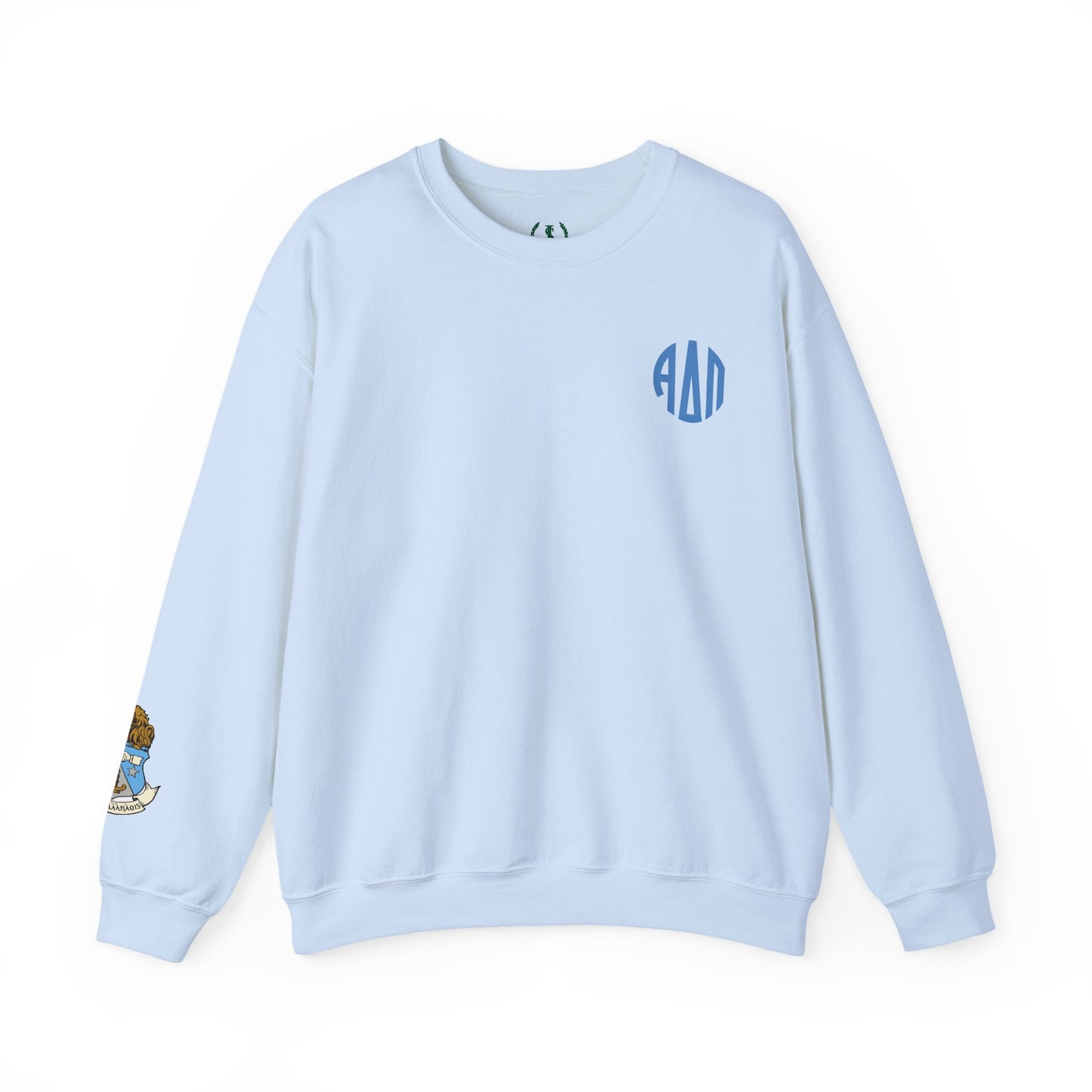 Alpha Delta Pi Monogram Crest Sleeve Sweatshirt - Ivy Society