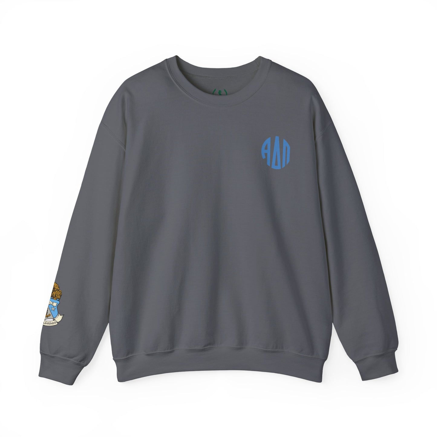 Alpha Delta Pi Monogram Crest Sleeve Sweatshirt - Ivy Society