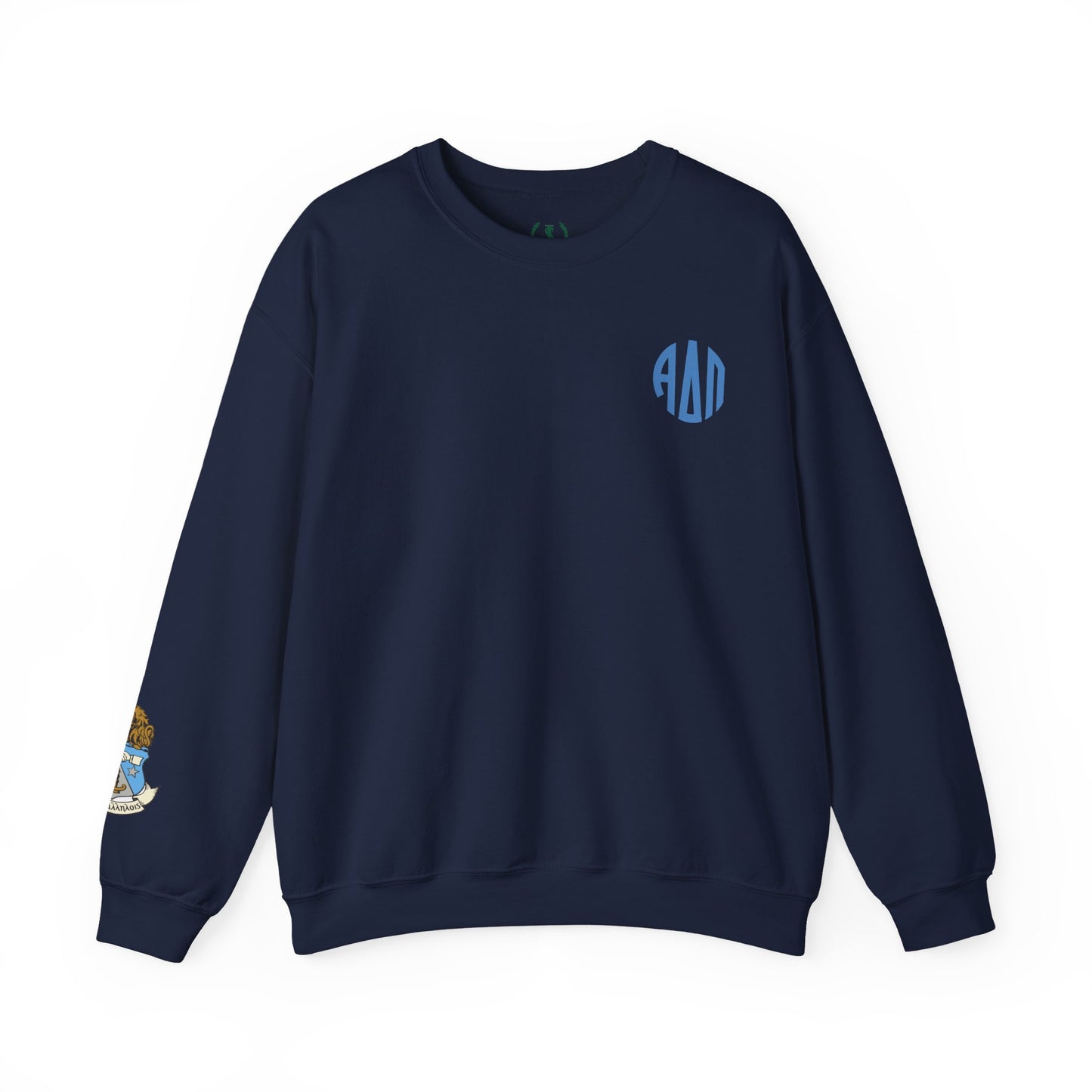 Alpha Delta Pi Monogram Crest Sleeve Sweatshirt - Ivy Society