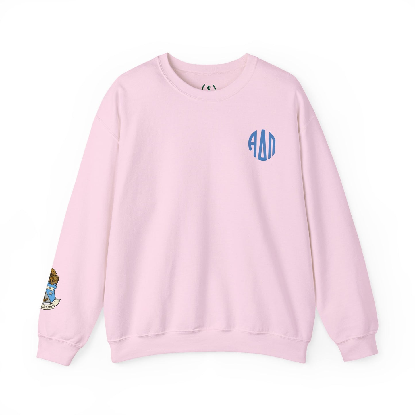 Alpha Delta Pi Monogram Crest Sleeve Sweatshirt - Ivy Society