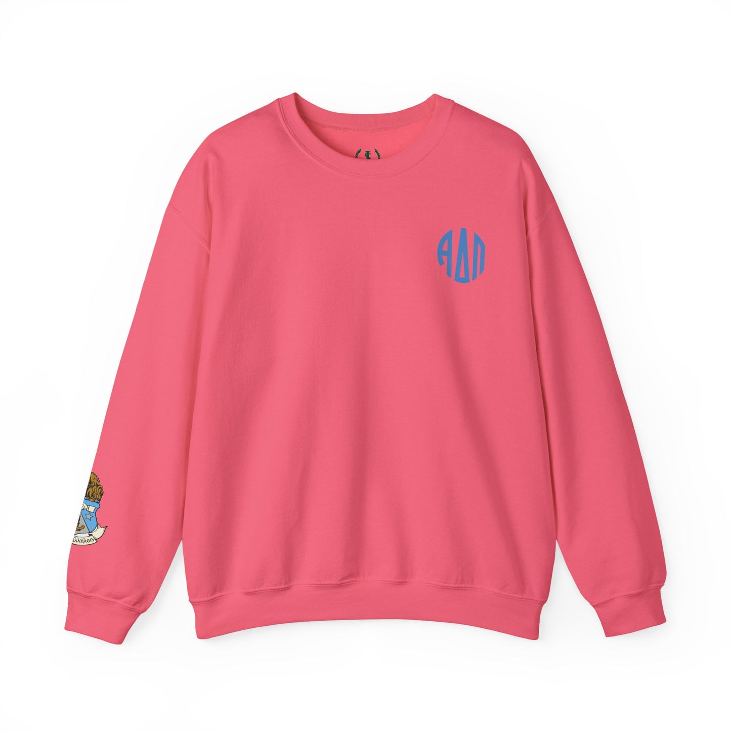 Alpha Delta Pi Monogram Crest Sleeve Sweatshirt - Ivy Society