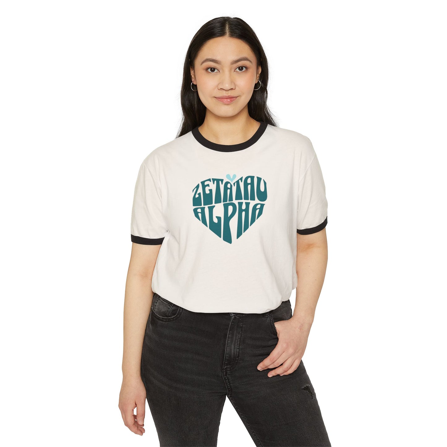 Zeta Tau Alpha Heart Ringer Tee - Ivy Society