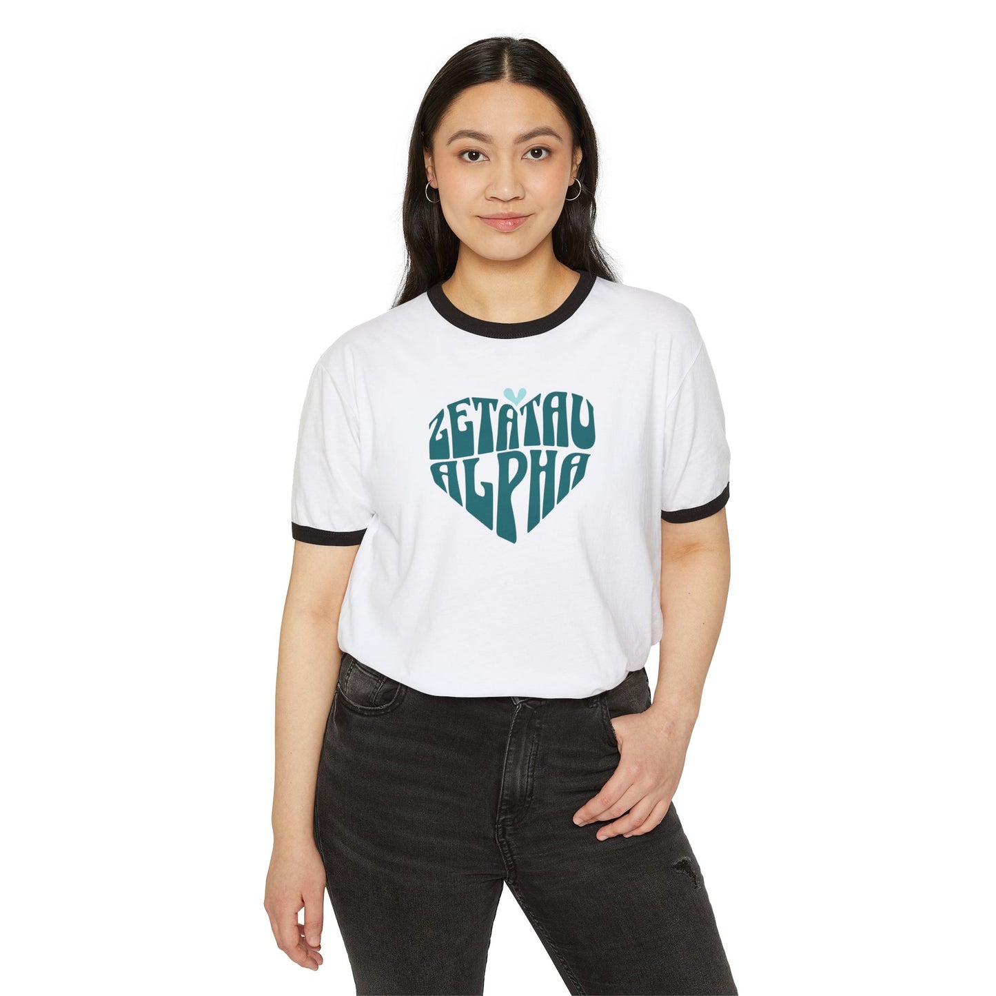 Zeta Tau Alpha Heart Ringer Tee - Ivy Society