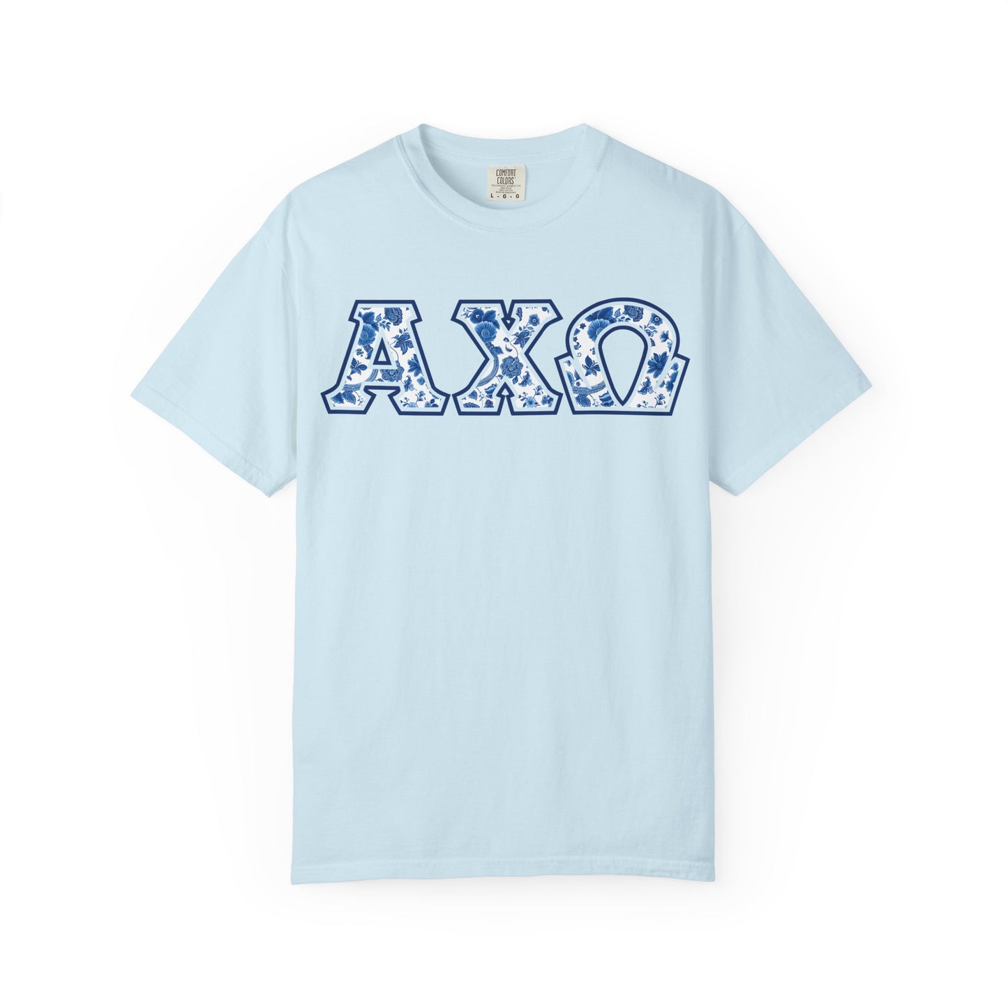 Alpha Chi Omega Blue Willow T Shirt - Ivy Society
