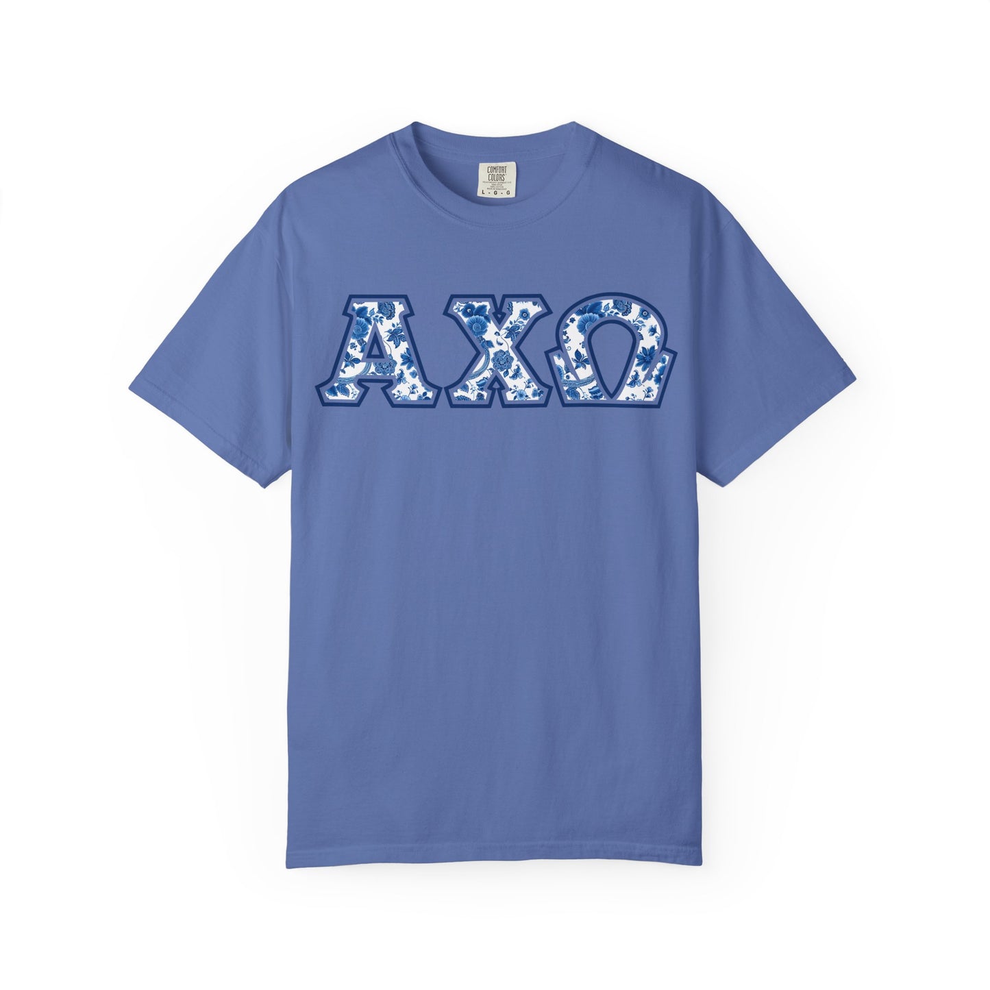 Alpha Chi Omega Blue Willow T Shirt - Ivy Society