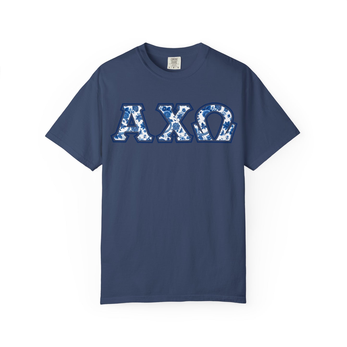 Alpha Chi Omega Blue Willow T Shirt - Ivy Society