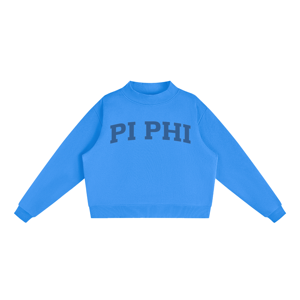 Pi Beta Phi Blue Mock Neck Sweatshirt