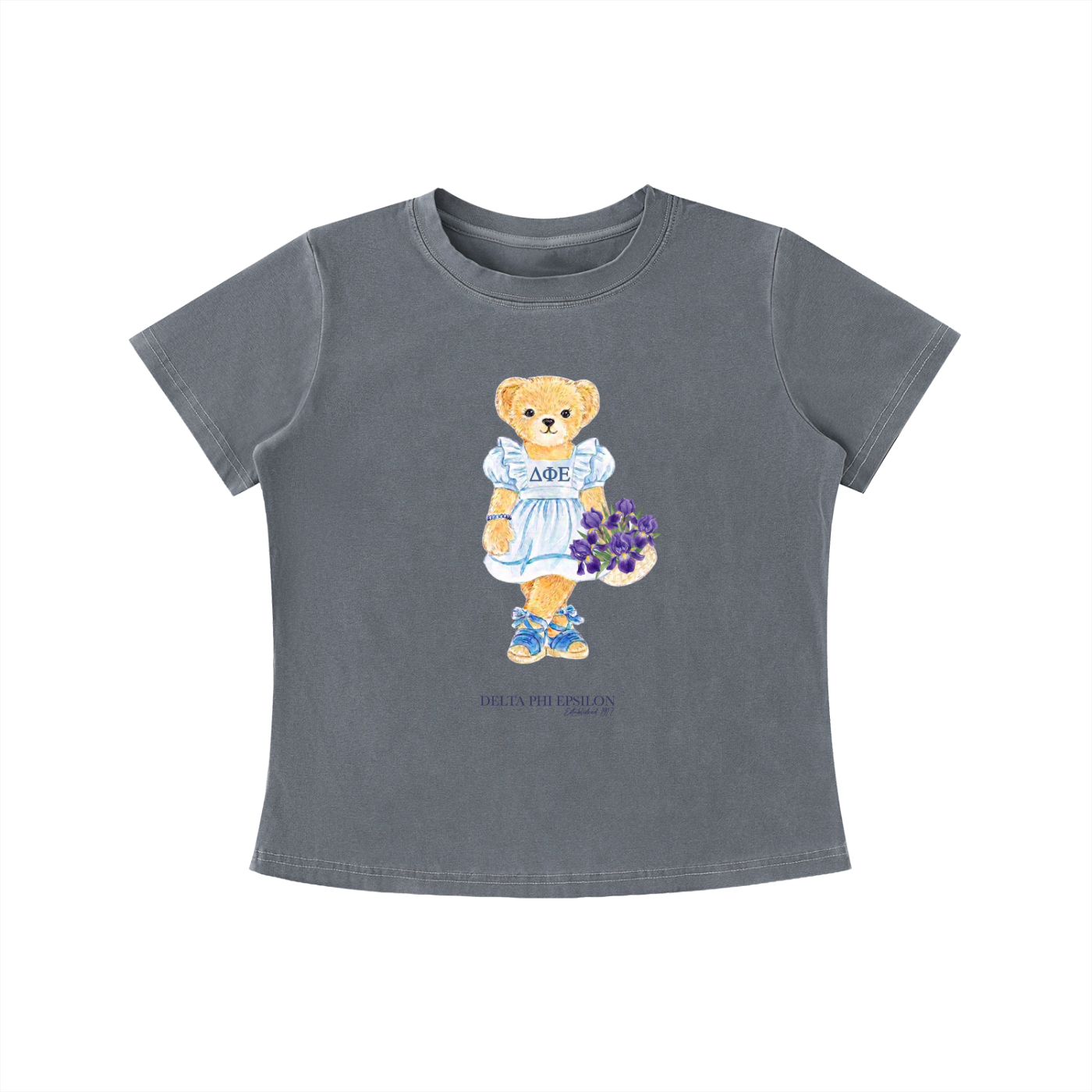 Delta Phi Epsilon Flower Bear T Shirt