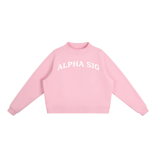 Alpha Sigma Alpha Mock Neck Sweatshirt - Ivy Society