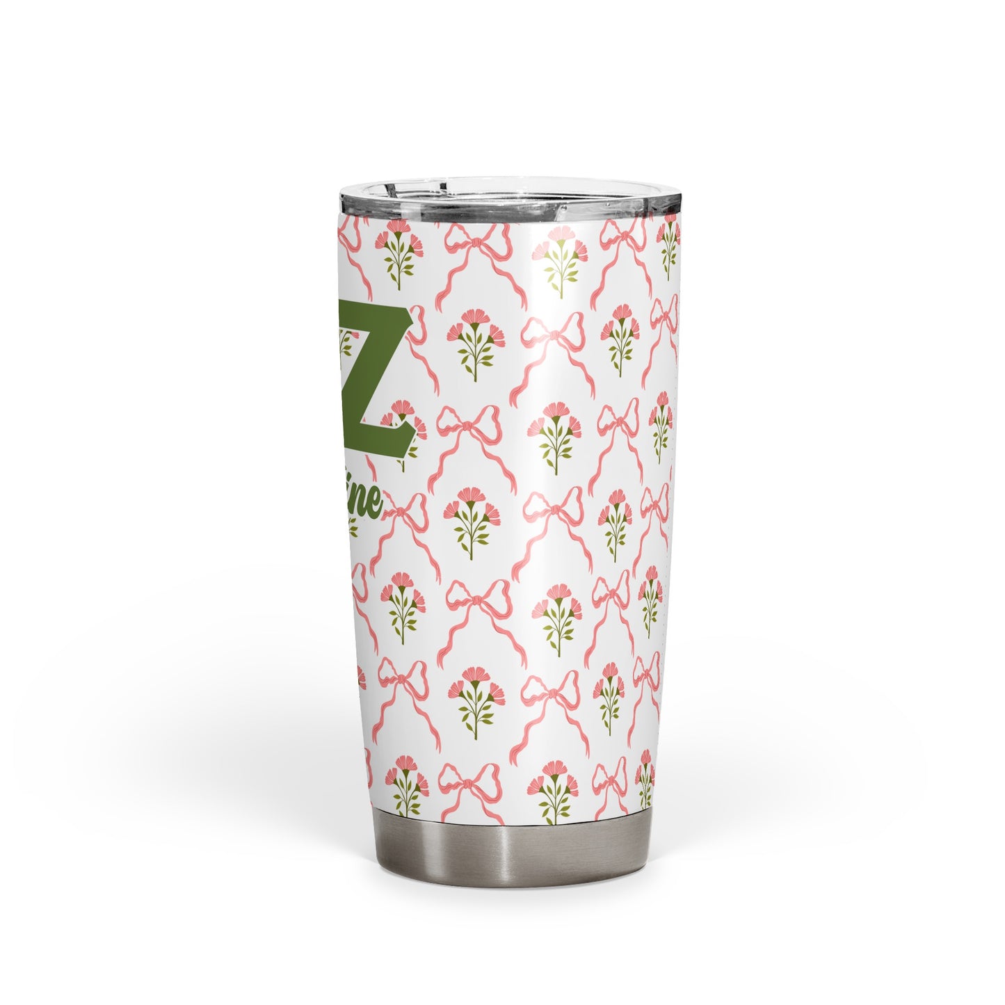 Delta Zeta Personalized Floral Tumbler