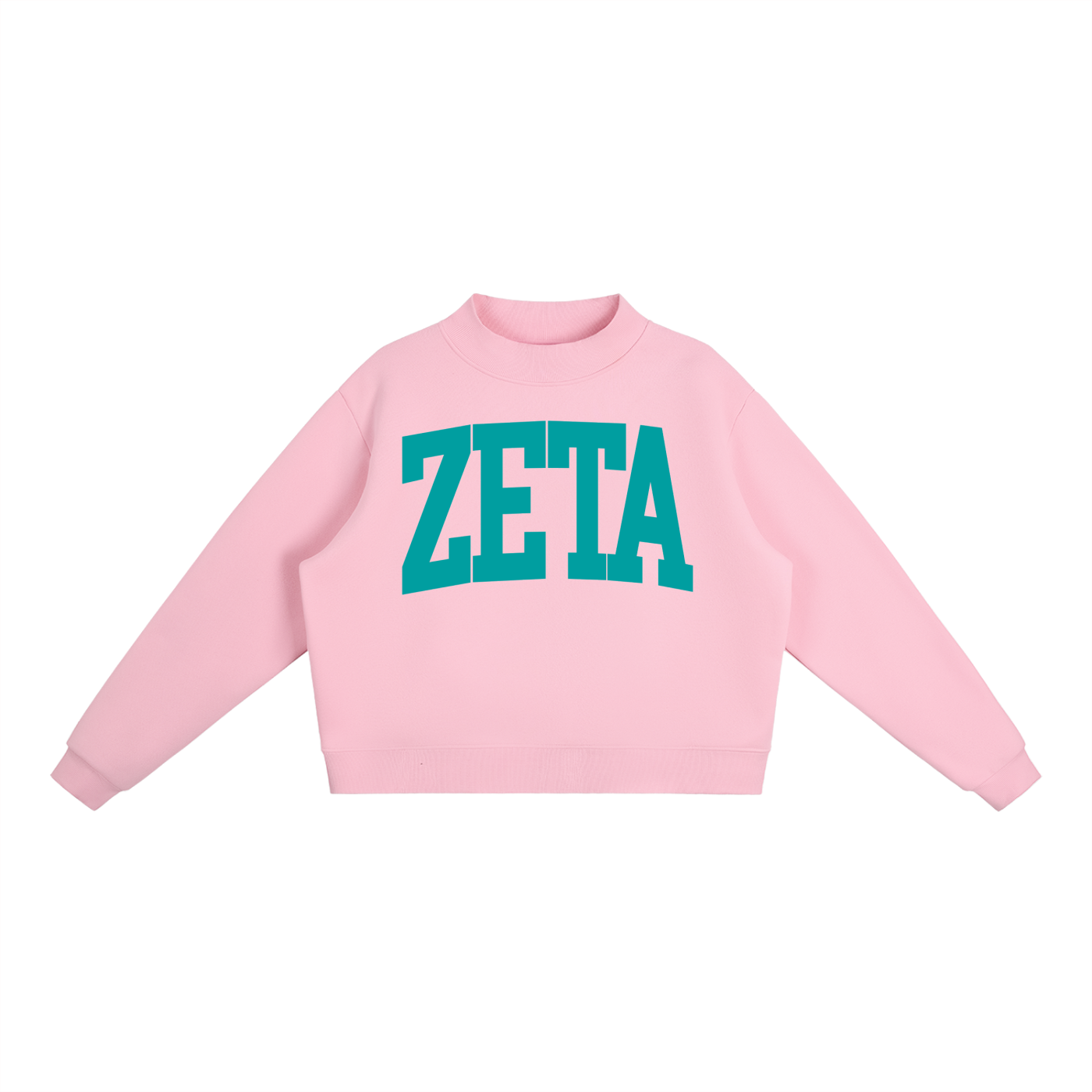 Zeta Tau Alpha Big Mock Neck Sweatshirt - Ivy Society