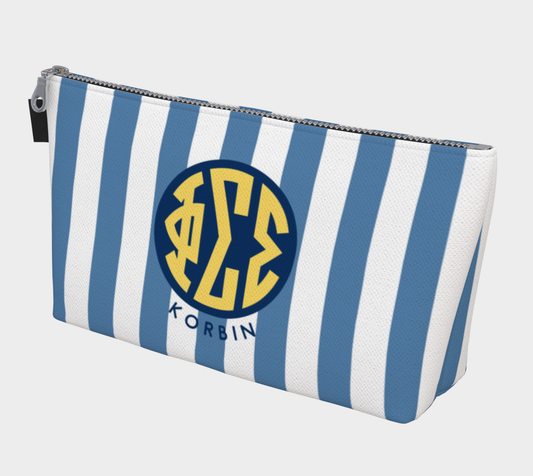 Phi Sigma Sigma Monogram Personalized Makeup Bag