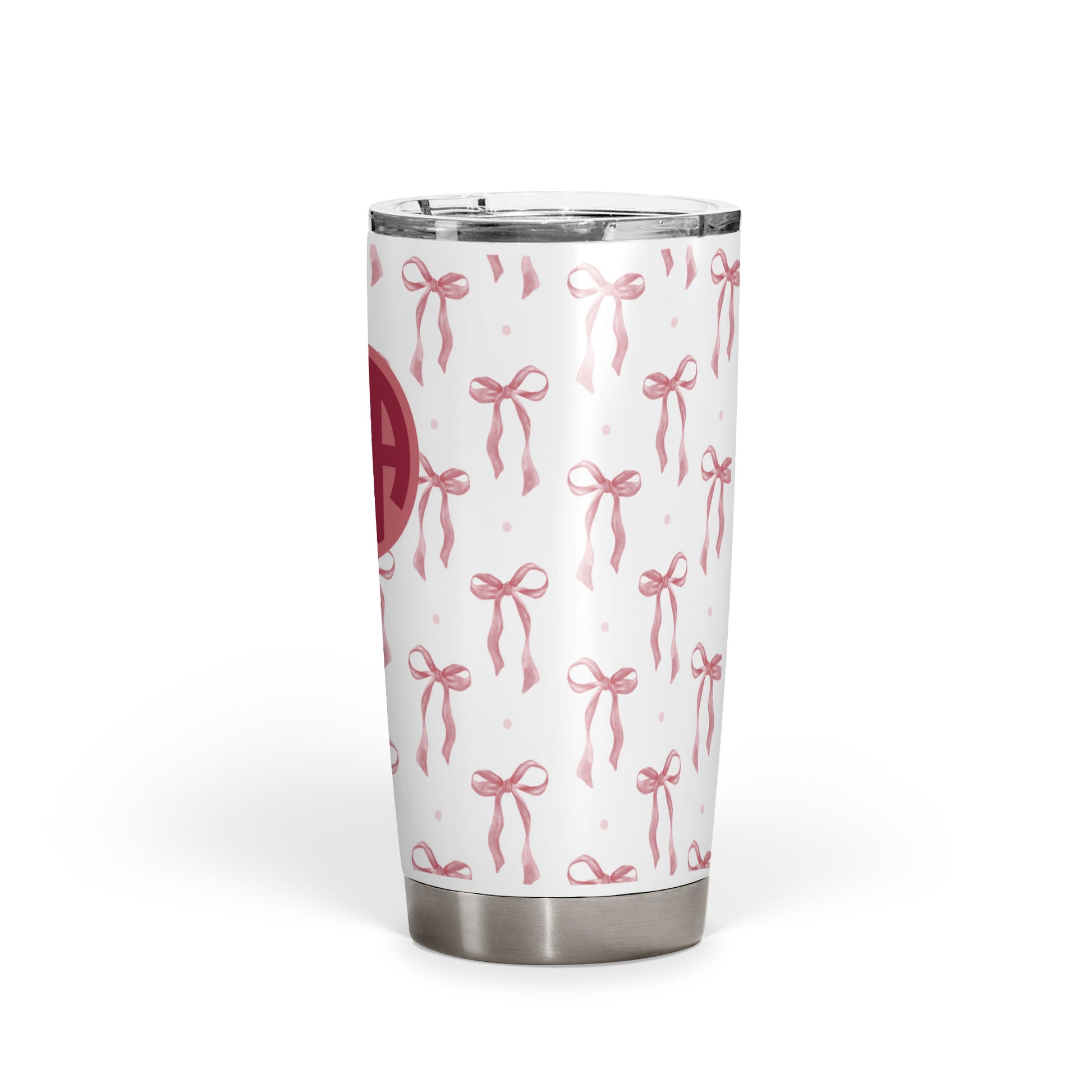 Alpha Sigma Alpha Monogram Bow Tumbler - Ivy Society