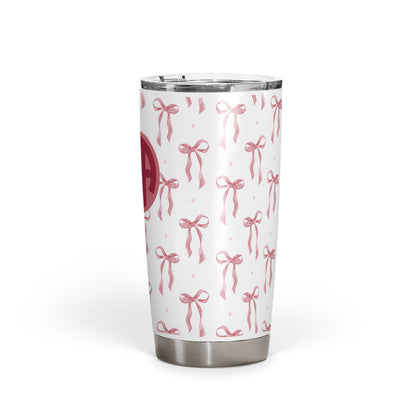 Alpha Sigma Alpha Monogram Bow Tumbler - Ivy Society