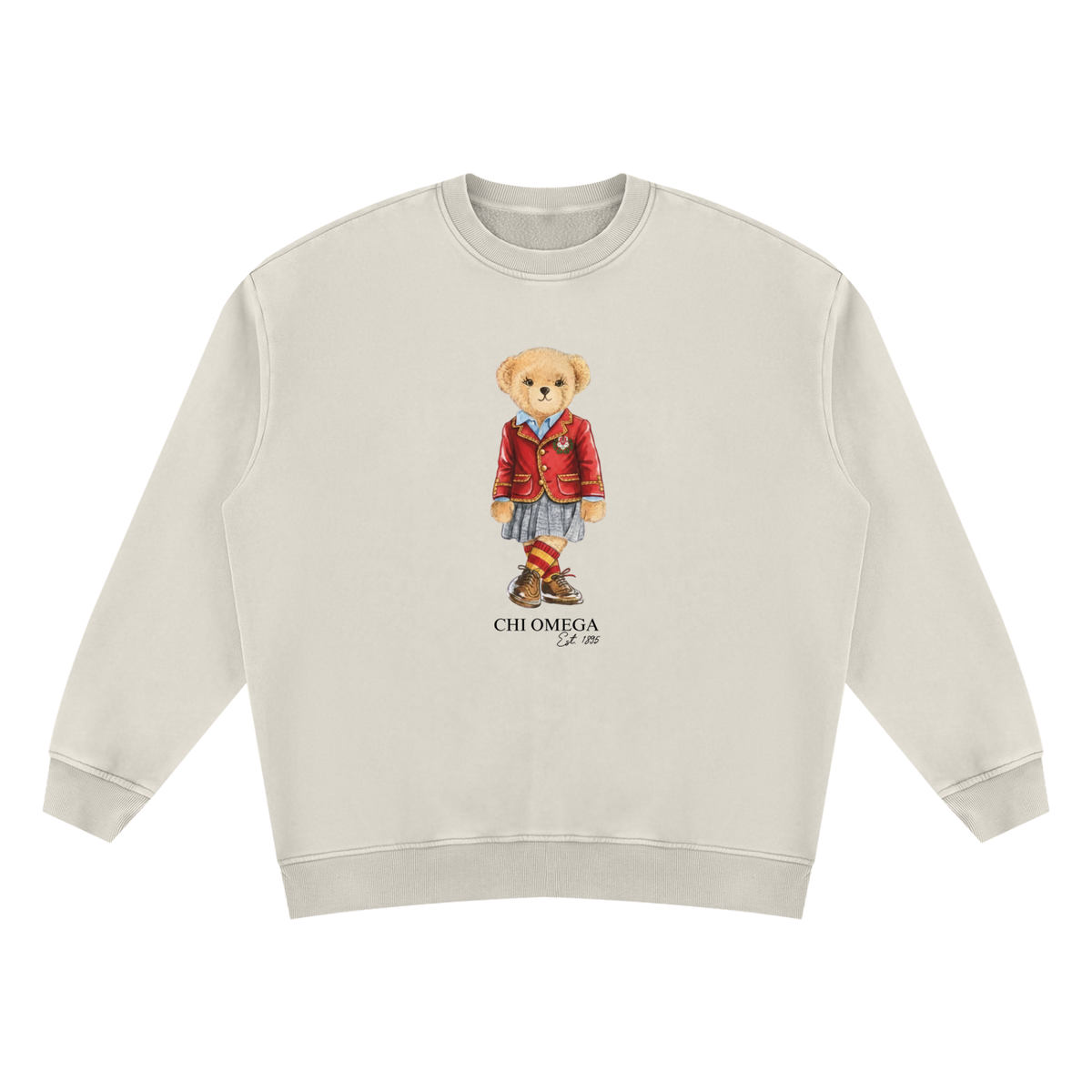 Chi Omega Sorority Bear Vintage Wash Sweatshirt