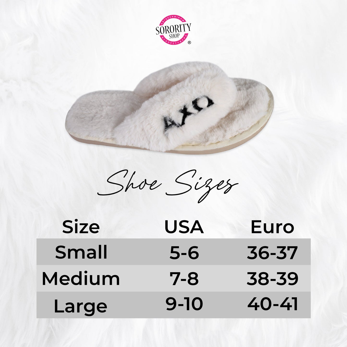 Gamma Phi Beta Fuzzy Slippers