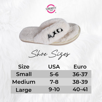 Alpha Phi Fuzzy Slippers - Ivy Society