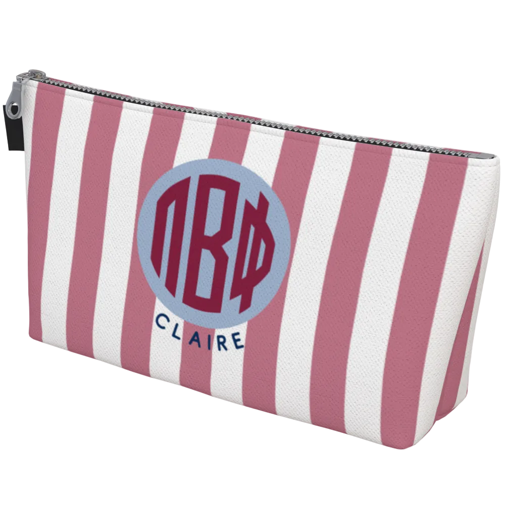 Pi Beta Phi Monogram Personalized Makeup Bag