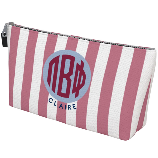 Pi Beta Phi Monogram Personalized Makeup Bag