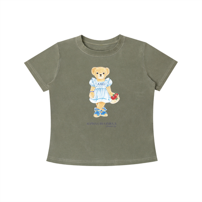Alpha Chi Omega Flower Bear T Shirt