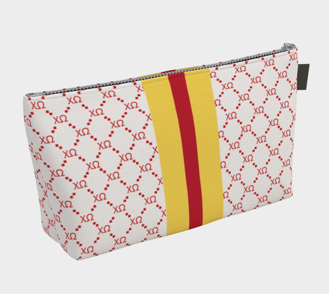 Chi Omega Print Makeup Bag