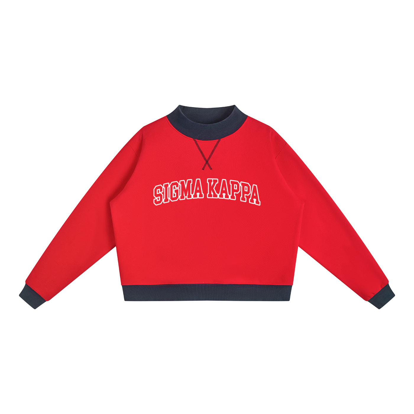 Sigma Kappa Two Tone Mockneck Sweatshirt