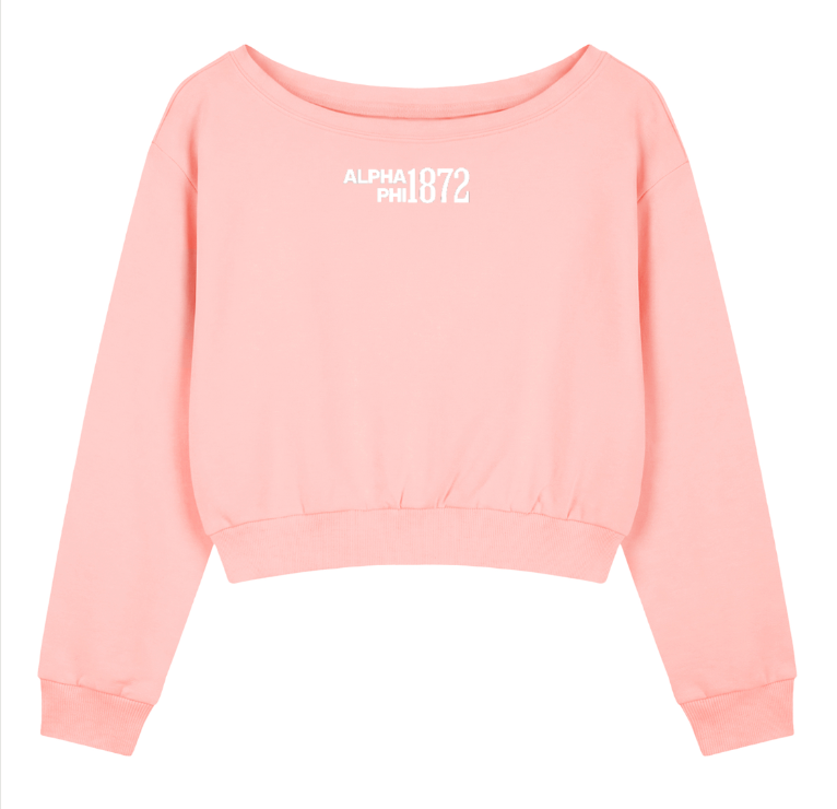Alpha Phi 1872 Off The Shoulder Sweatshirt