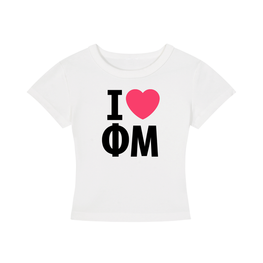 I Heart Phi Mu Baby Tee - Ivy Society