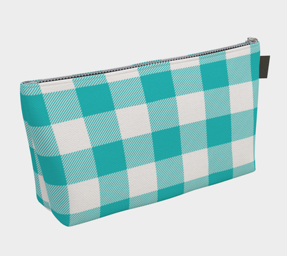 Zeta Tau Alpha Personalized Gingham Makeup Bag