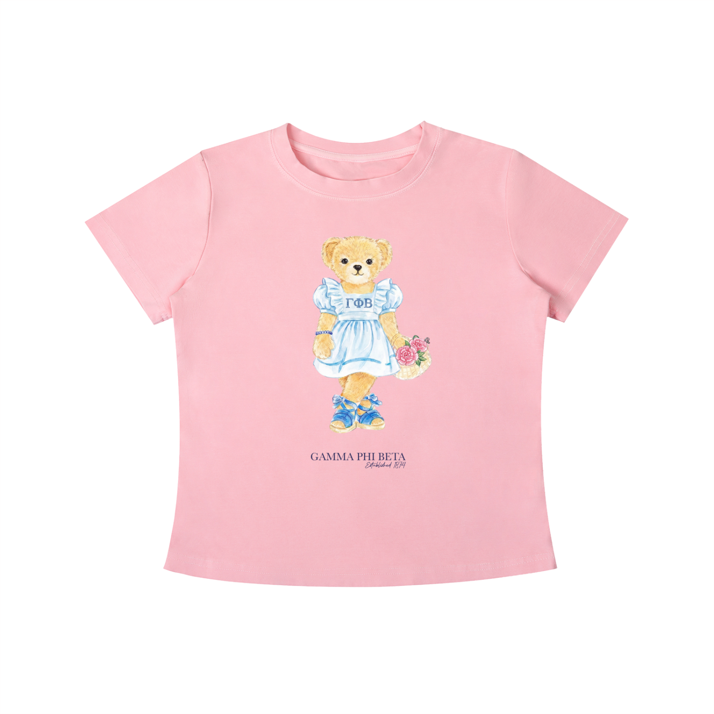 Gamma Phi Beta Flower Bear T Shirt