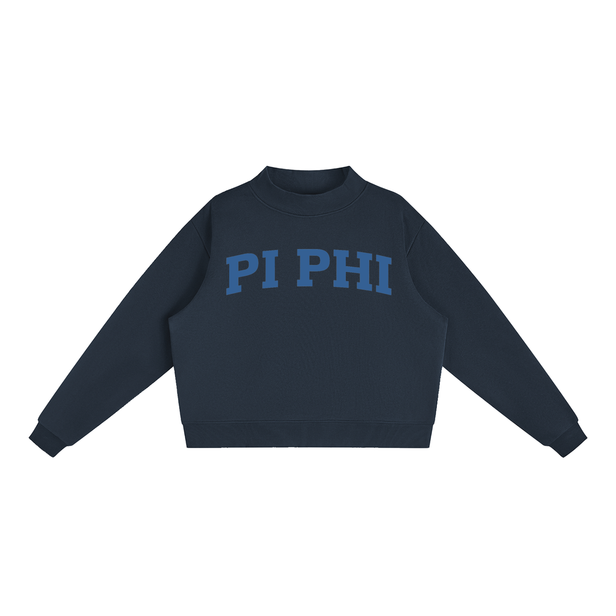 Pi Beta Phi Blue Mock Neck Sweatshirt
