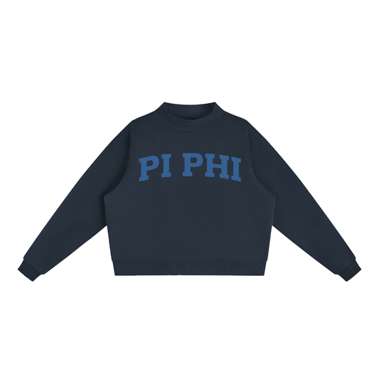 Pi Beta Phi Blue Mock Neck Sweatshirt