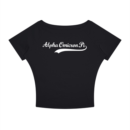 Alpha Omicron Pi Off the Shoulder Tee