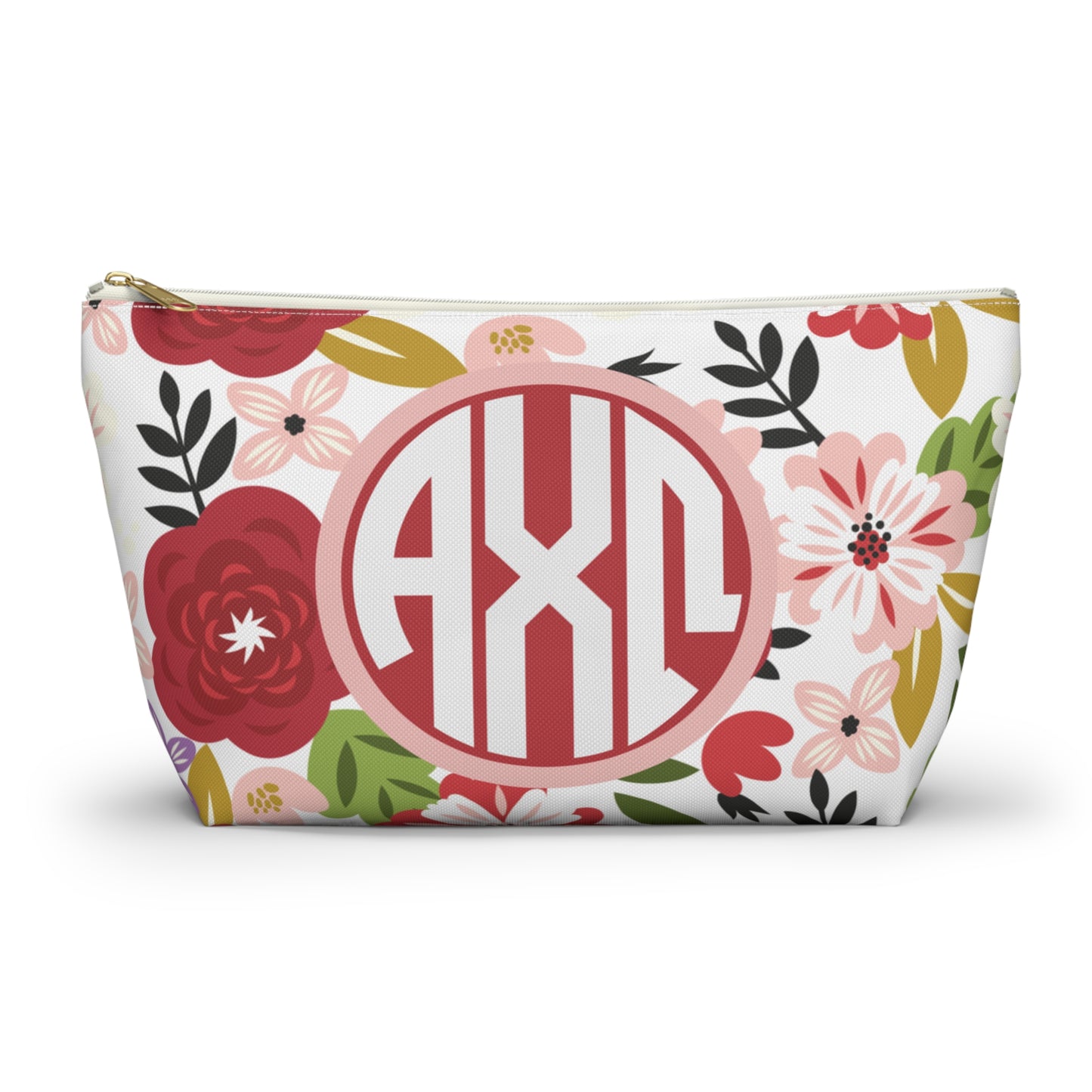 Alpha Chi Omega Floral Makeup Bag